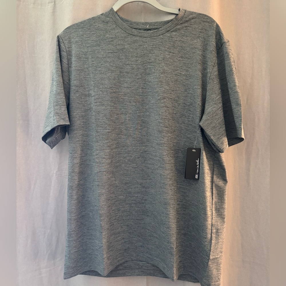 Travis Mathew Men’s Large Performance Shirt Heather Gray NWT Workout Shirt